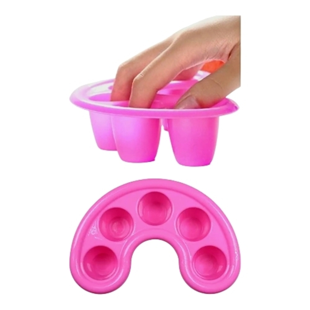 Pink Nail Soak Bowl Set for Acrylic & Gel Polish Removal 2 Pc Manicure Tool